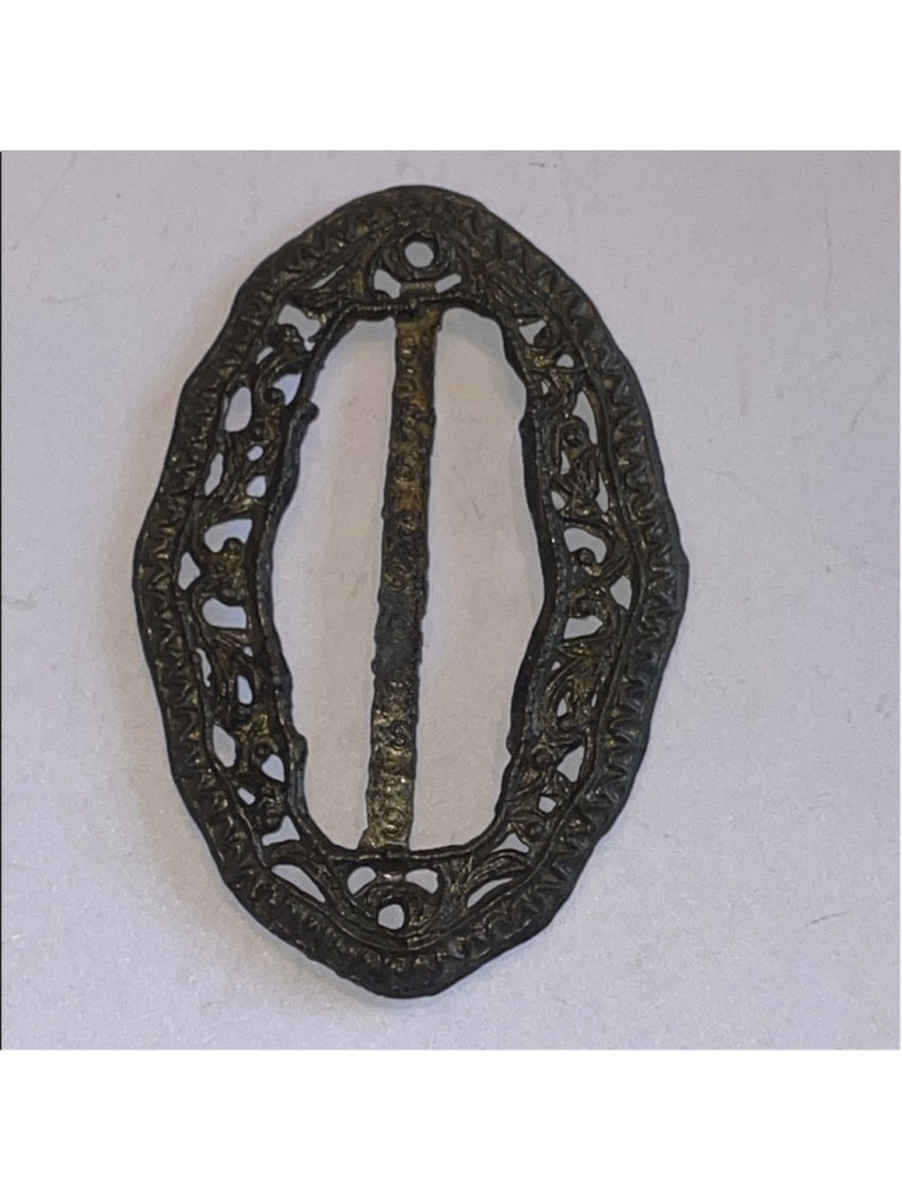 Vintage Ornate Metal Belt Buckle